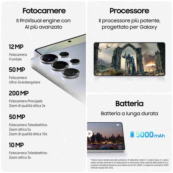 SAMSUNG GALAXY S25 ULTRA 5G 256 GB TITANIUM WHITESILVER