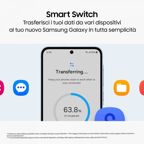 SAMSUNG GALAXY A55 5G 128GB 8GB BLUE BLACK