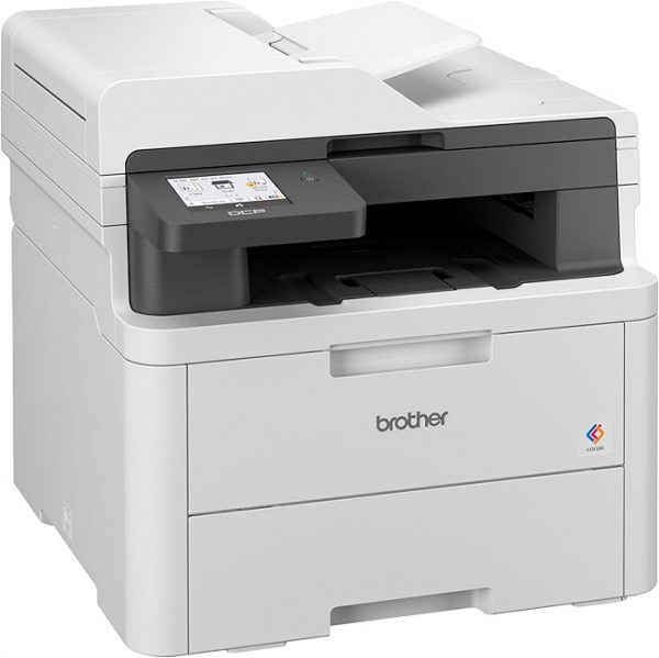 Brother DCPL3560CDW Multifunzione Led a Colori 3 in 1, 26 Ppm, Stampa Fronte, Retro Automatica Fino a 10 Pagine al Minuto, Gigabit Ethernet, WIFI a 5 Ghz Potente e veloce e USB, Vassoio Carta da 250 Fogli