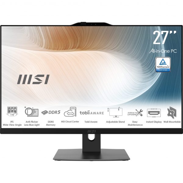 MSI PC AIO 27" BLACK INTEL CORE 5 120U 8GB 512GB SSD WIN 11 PRO