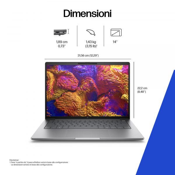 HP NB WKS HP ZBOOK 8 14G1A AMD RYZEN AI 7 PRO 350 32GB 1TB SSD 14 WIN 11 PRO