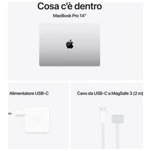 APPLE 14INCH MACBOOK PRO APPLE M4 CHIP WITH 10CORE CPU AND 10CORE GPU 16GB 512GB SSD SILVER