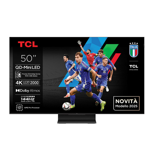 TCL Serie Smart TV QD-MiniLED 4K 50'' 50C7K, 144Hz, Dolby Vision IQ & Atmos, Google TV