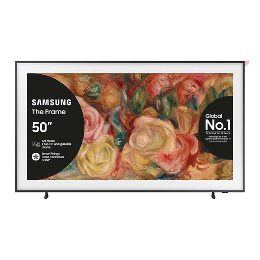 Samsung TV QLED 4K 50'' QE50LS03DAUXZT Smart TV Wi-Fi Black 2024, Matte Display, Processore Quantum 4K, Modern Frame Design, OTS Lite