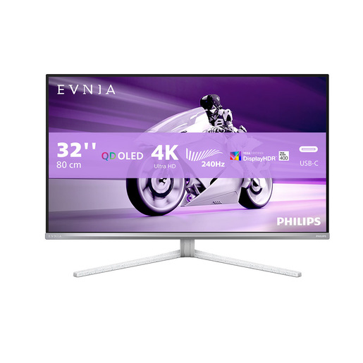 Philips Evnia 8000 32M2N8900/00 Monitor PC 80 cm (31.5'') 3840 x 2160 Pixel 4K Ultra HD QD-OLED Bianco