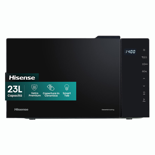 Hisense H23MOBS5H4 forno a microonde Nero Solo microonde Superficie piana 23 L 800 W