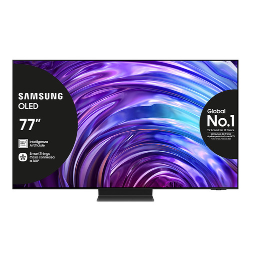 Samsung TV OLED 4K 77'' QE77S95DATXZT Smart TV Wi-Fi Graphite Black 2024, Processore NQ4 AI GEN2, OLED Glare Free, Infinity One Design, Dolby Atmos