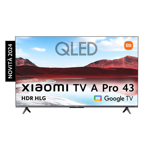 Xiaomi TV A Pro 43'' 109,2 cm (43'') QLED 4K Ultra HD Smart TV Wi-Fi Grigio, Titanio