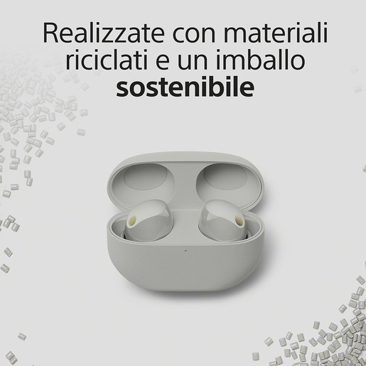 Sony WF-1000XM5 Cuffie Wireless con Noise Cancelling - Durata della batteria fino a 24 ore - Argento
