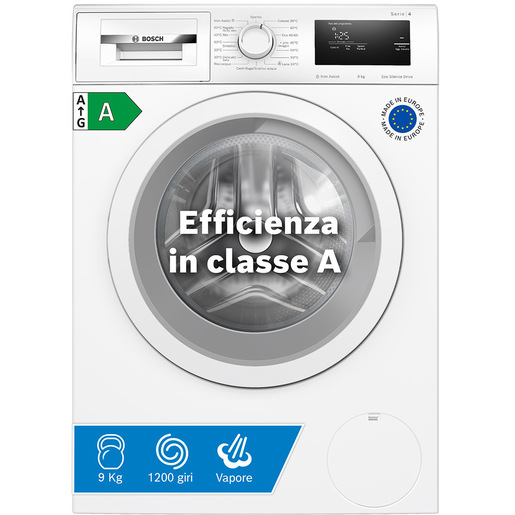 Bosch Serie 4 WAN24009II Lavatrice a carica frontale 9kg 1200g/min Bianco Classe A