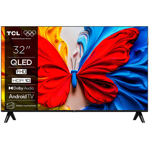 TCL Serie Smart TV QLED FHD 32'' 32S5K, Dolby Audio, HDR10, Android TV