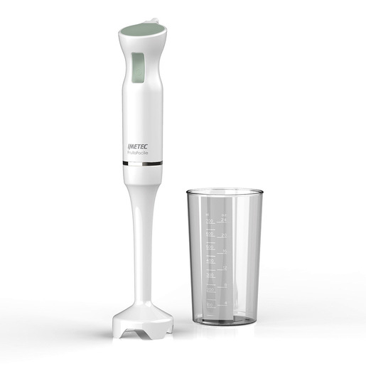 Imetec frullatore a Immersione FrullaFacile, Gambo XL, Lame in Acciaio Inox, Funzionamento a Impulsi, Bicchiere Graduato da 700 ml BPA Free, 800 W