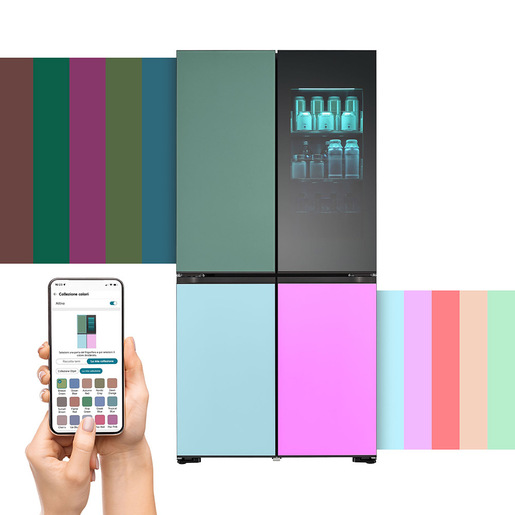 LG InstaView MoodUP GMV960NNME Frigo multidoor , Classe E, 617L , Colore personalizzabile