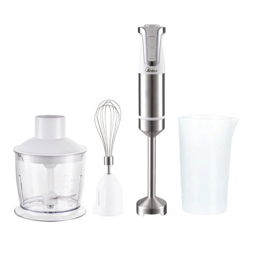 Ardes Trinity 0,7 L Frullatore ad immersione 1000 W Acciaio inossidabile, Bianco