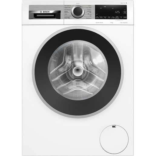 Bosch Serie 6 WGG244Z1II Lavatrice a carica frontale 9kg 1400g/min Bianco con pannello di controllo silver Classe A