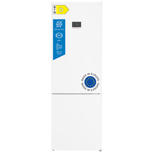 Bosch Serie 4 KGN497WDF Frigorifero Combinato da libera installazione 203 x 70 cm Bianco Classe D