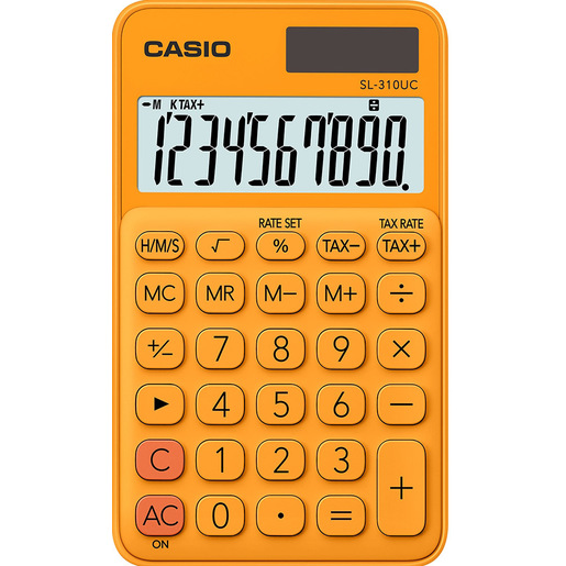 Casio SL-310UC-RG calcolatrice Tasca Calcolatrice di base Arancione