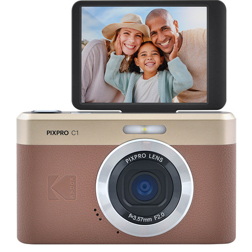 Kodak PIXPRO C1BN fotocamera digitale 1/3'' Fotocamera compatta 13 MP CMOS 4160 x 3120 Pixel Marrone