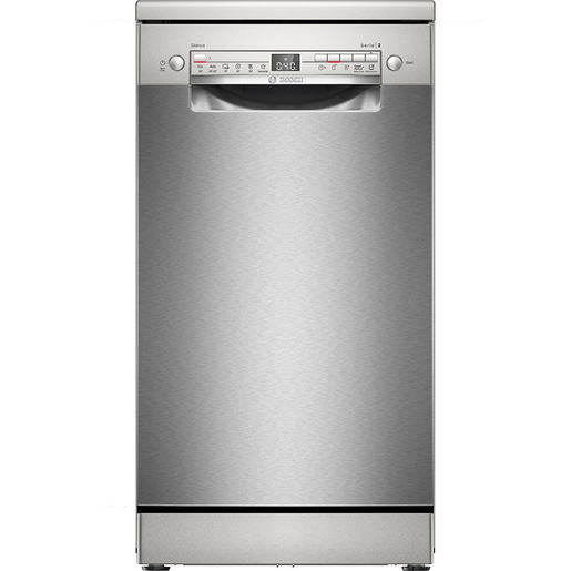 Bosch Serie 2 SPS2HKI58E Lavastoviglie da libera installazione 10 coperti Acciaio spazzolato anti-impronta Classe E