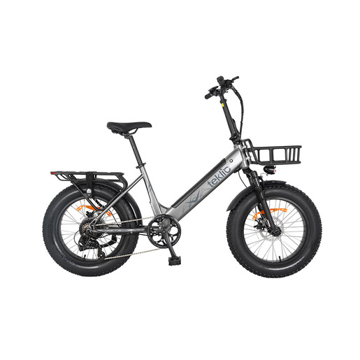 TEKLIO TF5R5AL48G bicicletta elettrica Nero, Grigio Alluminio 50,8 cm (20'') 29 kg