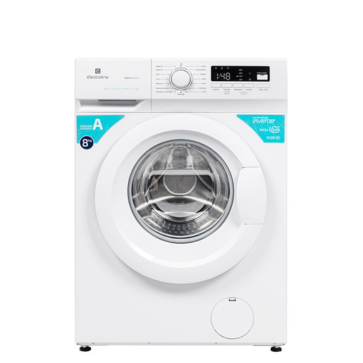 Electroline WRTMDWM8ABLDCWH lavatrice Caricamento frontale 8kg 1400 Giri/min Bianco Funzione vapore