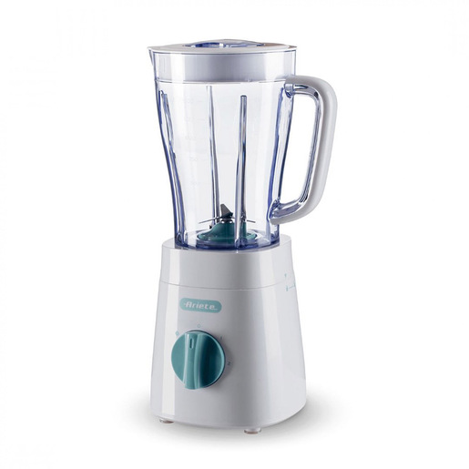 Ariete 576 Frullatore Breakfast, Frullatore, 500W, 4 lame in acciaio inox, 2 velocità + Funzione Pulse, Capacità 1,5 L, Piedini antiscivolo, Coperchio