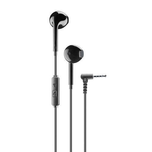 Cellularline VOICE CAPSULE Auricolari a capsula con microfono, tasto di risposta e connettore Jack 3.5mm