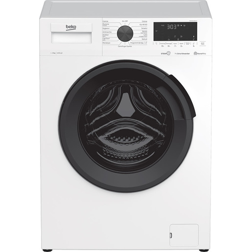 Beko WUX81436AI-IT: Lavatrice a Vapore SteamCure™, 8 kg, 1400 giri/min