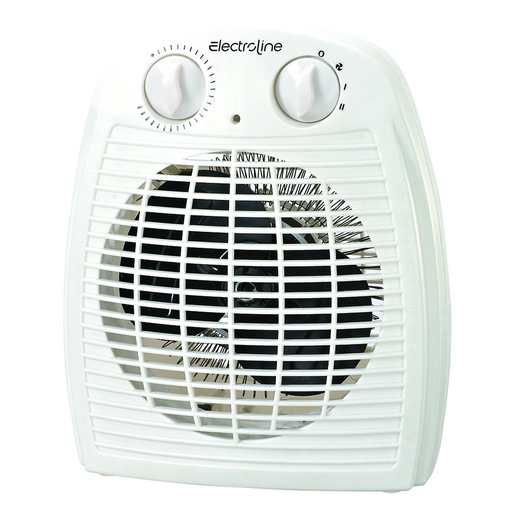 Electroline FHE221 stufetta elettrica Interno Bianco 2000 W Riscaldatore ambiente elettrico con ventilatore