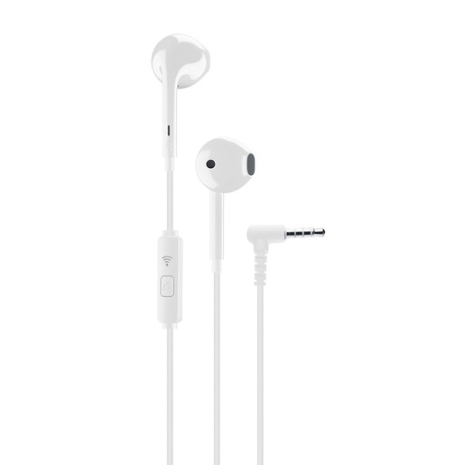 Cellularline VOICE CAPSULE Auricolari a capsula con microfono, tasto di risposta e connettore Jack 3.5mm