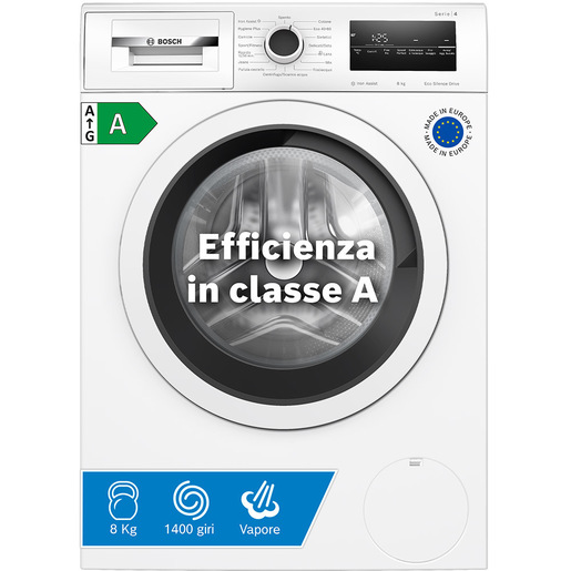 Bosch Serie 4 WAN28208II Lavatrice a carica frontale 8kg 1400g/min Bianco Classe A
