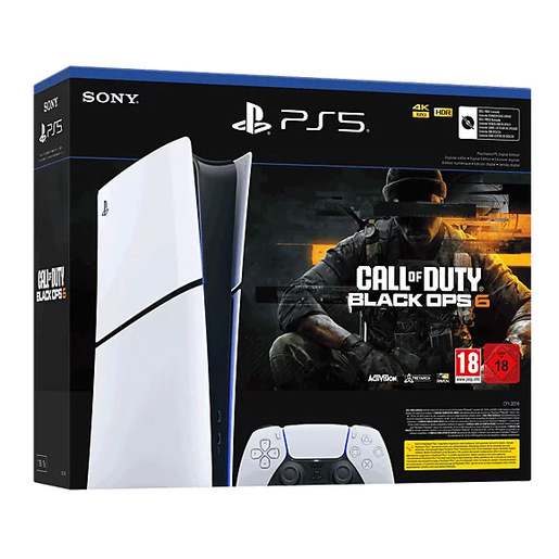 Sony PlayStation 5 Slim Digital Edition - Call of Duty: Black Ops 6 Bundle 1,02 TB Wi-Fi Nero, Bianco