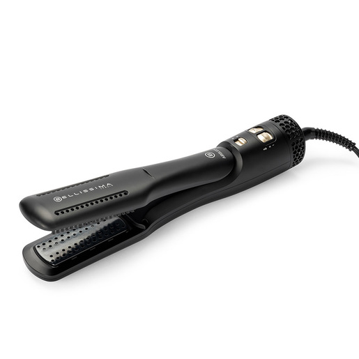 Bellissima Imetec AirSleek, Piastra lisciante 2in1, asciuga e crea un liscio naturale con l'aria, capelli protetti senza calore estremo, ionizzatore,