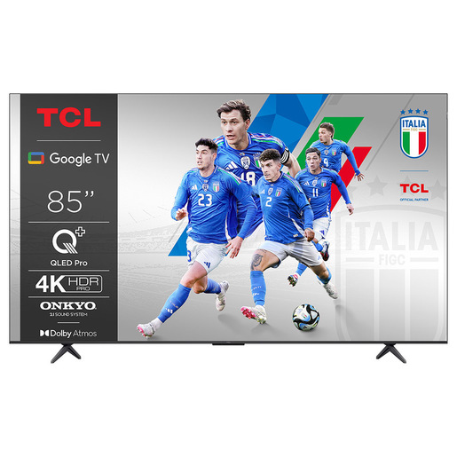 TCL C65 Serie C6 Smart TV QLED 4K 85'' 85C655, audio Onkyo con subwoofer, Dolby Vision - Atmos, Google TV