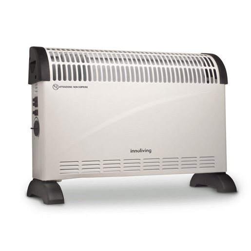 Innoliving INN-578 stufetta elettrica Interno Nero, Bianco 2000 W Stufa elettrica a convezione