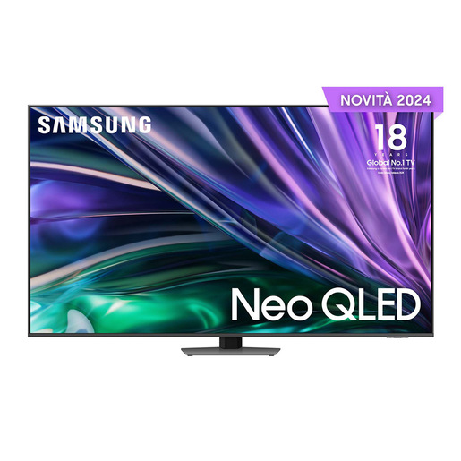 Samsung TV Neo QLED 4K 75'' QE75QN85DBTXZT Smart TV Wi-Fi Carbon Silver 2024, Processore NQ4 AI GEN2, Tecnologia Quantum Matrix, Simple Chamfer Design,