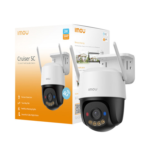 Imou Cruiser SC 4G 2K (3MP) - Telecamera 4G da esterno Motorizzata 360° - Visione Notturna a Colori, IP66, Tracciamento Intelligente, Rilevamento Uman