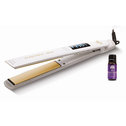 GA.MA Piastra Elegance Argan: elimina l'effetto crespo dei capelli, trafile lunghe in tormalina, liscio a lungo in poco tempo, capelli protetti, risca