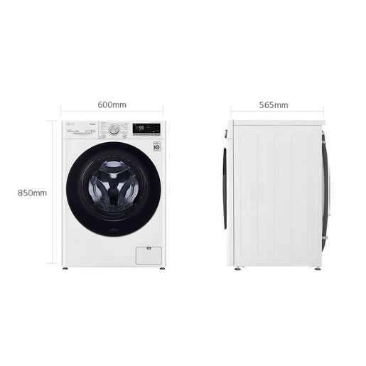 LG F4WV509SAE Lavatrice 9kg AI DD, Classe AAA, 1400 giri, TurboWash, Vapore