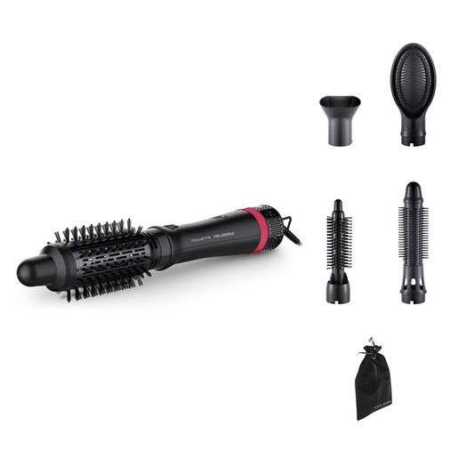 Rowenta Express Style CF634L Spazzola ad aria calda Caldo Nero, Rosso 800 W 1,8 m