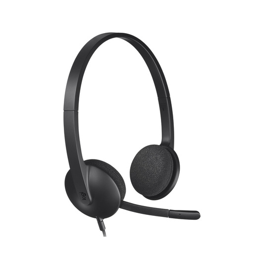 Logitech 981-000475 cuffia e auricolare Cablato A Padiglione Ufficio USB tipo A Nero