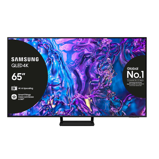Samsung Q70D TV QLED 4K 65'' QE65Q70DATXZT Smart TV Wi-Fi Black 2024, Quantum Processor 4K, 4K AI Upscaling, AirSlim Design, OTS Lite