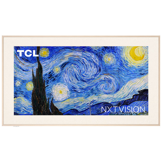 TCL Smart TV Art QLED 4K 65'' 65A300W, Motion Clarity PRO, Dolby Vision IQ, HDR10+, Dolby Atmos, Controlli vocali, Google TV