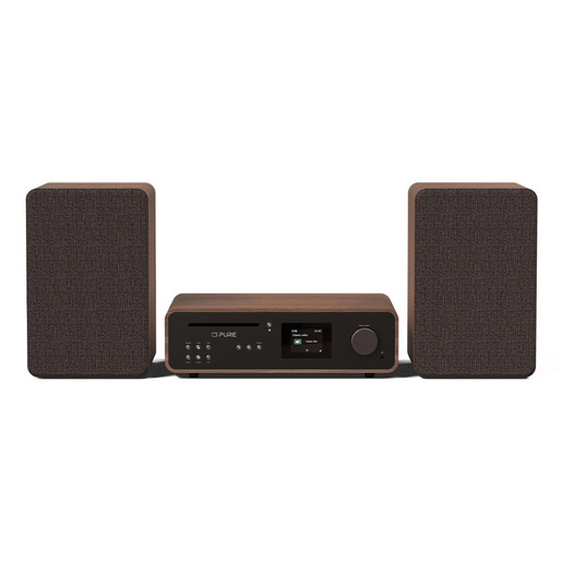 Pure Micro HiFi Classic Stereo Microsistema audio per la casa 50 W Nero, Noce