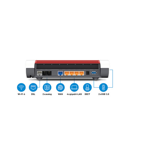 Box FRITZ! 7590 AX router wireless Gigabit Ethernet Dual-band (2.4 GHz/5 GHz) Bianco
