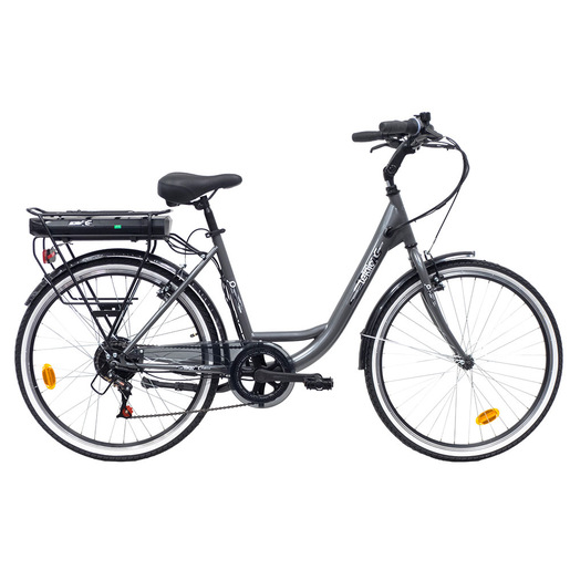 TEKLIO TC1 City Bike elettrica 26'' grigia in acciaio
