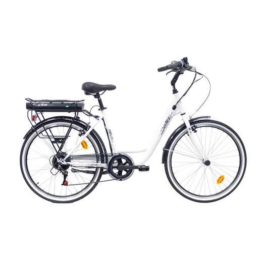 TEKLIO TC1 City Bike elettrica 26'' bianca in acciaio