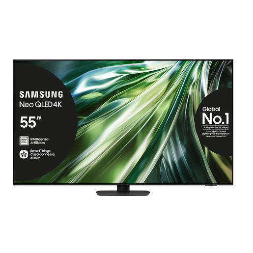 Samsung Smart TV 55'' QE55QN90DATXZT Neo QLED 4K Mini LED Titan Black 2024, Processore NQ4 AI GEN2, Tecnologia Quantum Matrix, Neo Slim Design, Dolby A