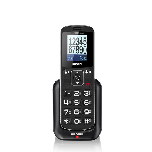 Brondi Amico Home 4,5 cm (1.77'') 90 g Nero Telefono di livello base