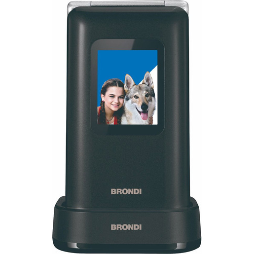 Brondi Amico Prezioso 4,5 cm (1.77'') Nero, Metallico Telefono cellulare basico